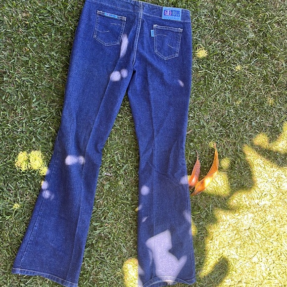 Mexican Vintage Laced up Bootcut jeans super cute!! - Picture 3 of 4